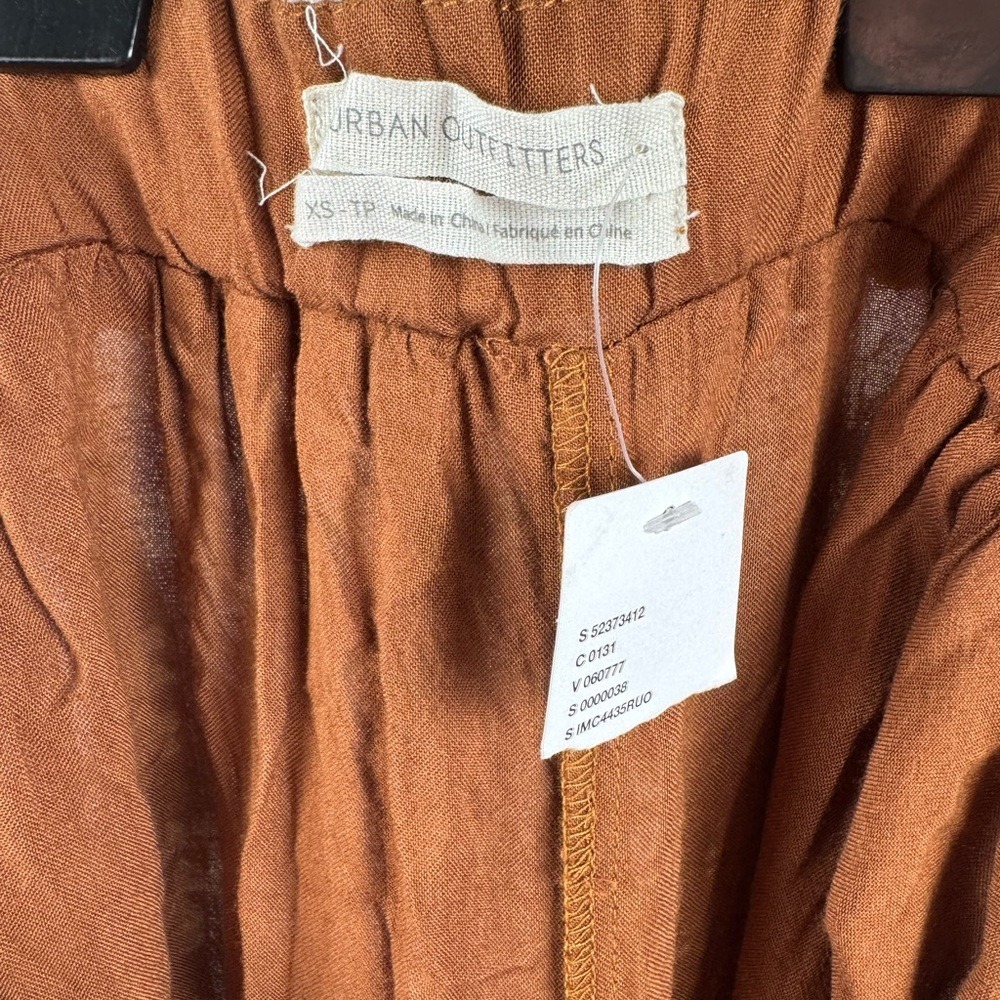 NWT Urban Outfitters Tie Straps Brown Floral Maxi Romper Boho Cottagecore XS - Picture 7 of 7